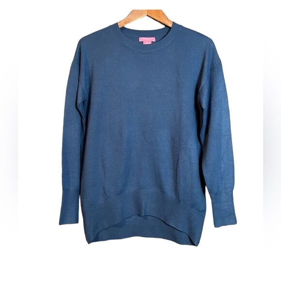 Isaac mizrahi blue crew neck sweater. - Picture 1 of 11